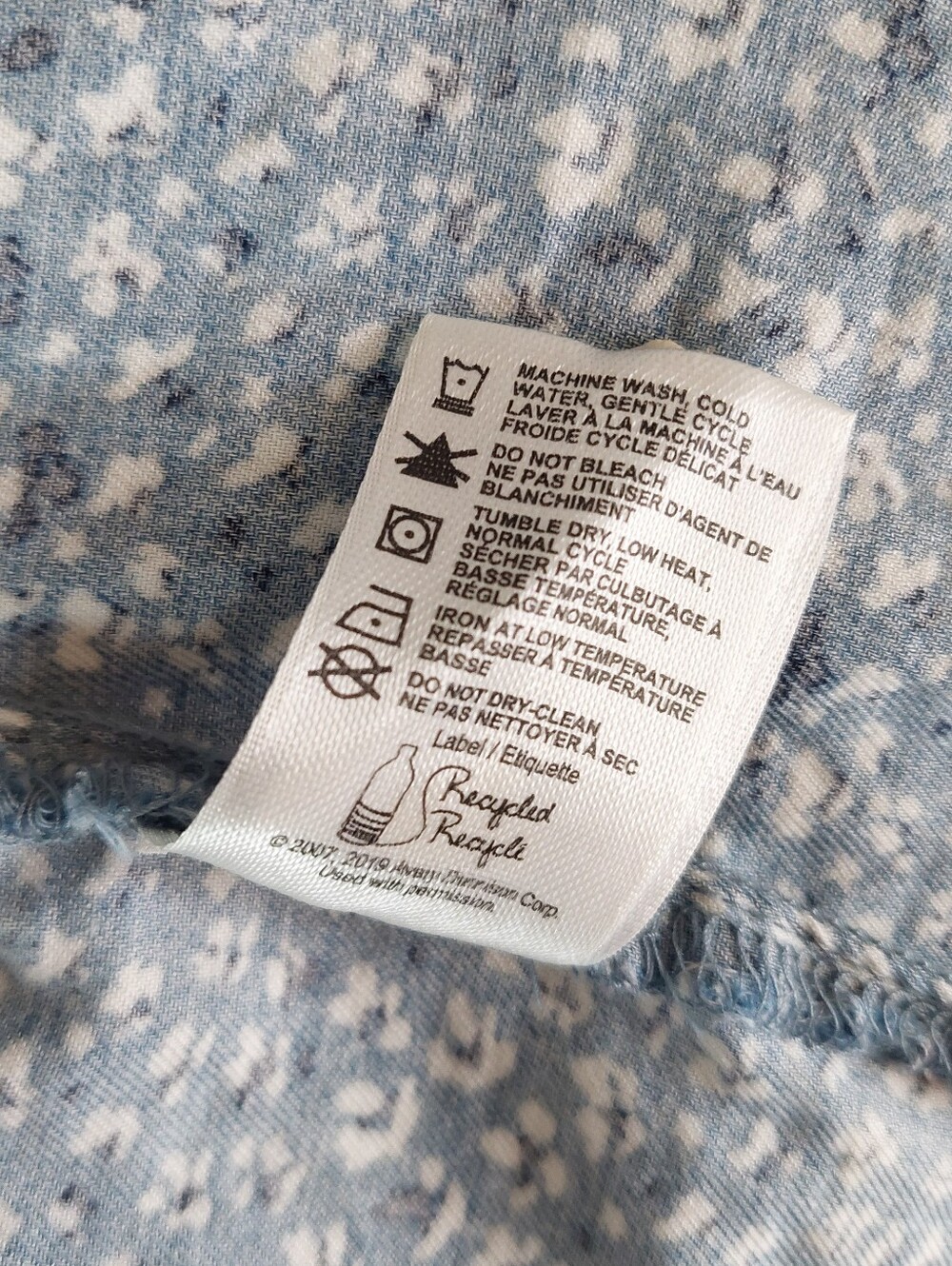 Denver Hayes Blue White Floral Sleeveless Drawstring Tunic Dress Size S - Picture 11 of 11